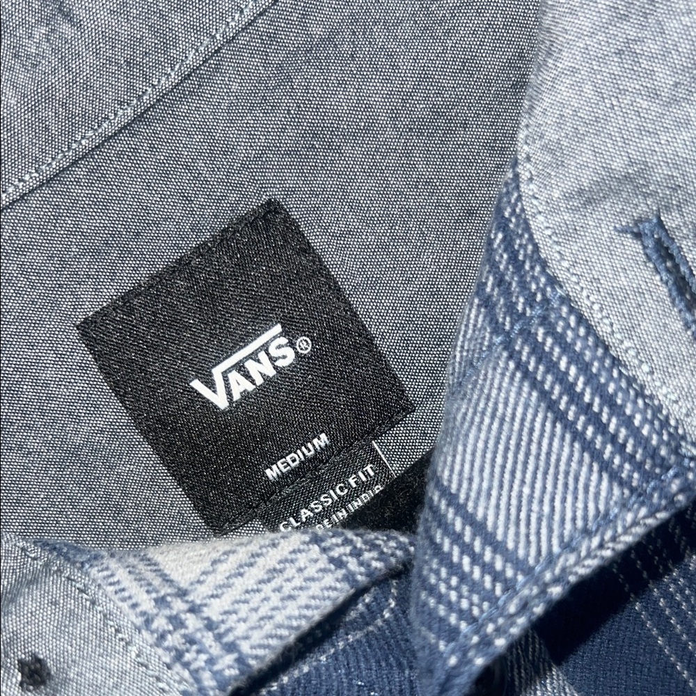 Vans Navy and Light Gray Plaid Shirt - Picture 2 of 6